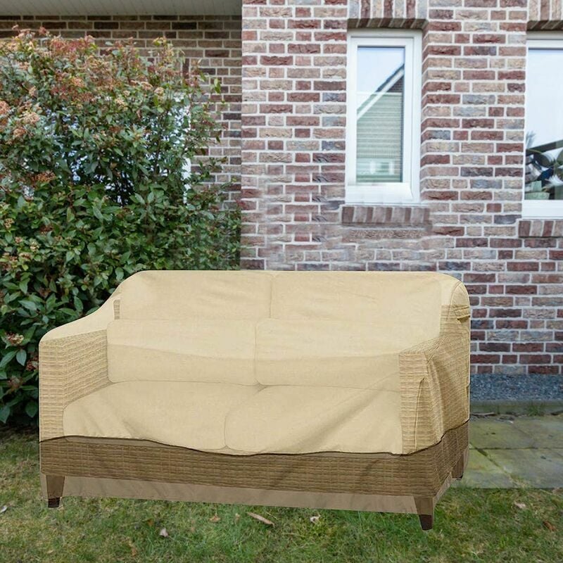 Housse de Protection pour Canapé d'extérieur, 3 Places, Imperméable, Coupe-Vent, Anti-poussière, Housse de Canapé de Jardin, 193 x 83 x 84 cm - 2