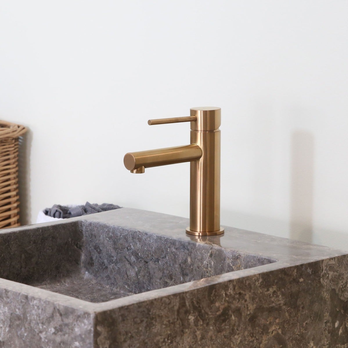 Luisa mitigeur lavabo bas cuivre brossé - 8