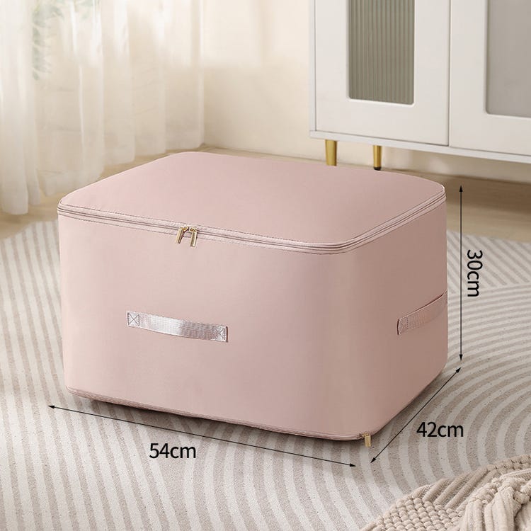 Rangement à Auto-Compression Ultra Peu Encombrants,Sac De Rangement Lourd Pliable Pour Couettes, Couvertures, Literie (Rose, L) - 3