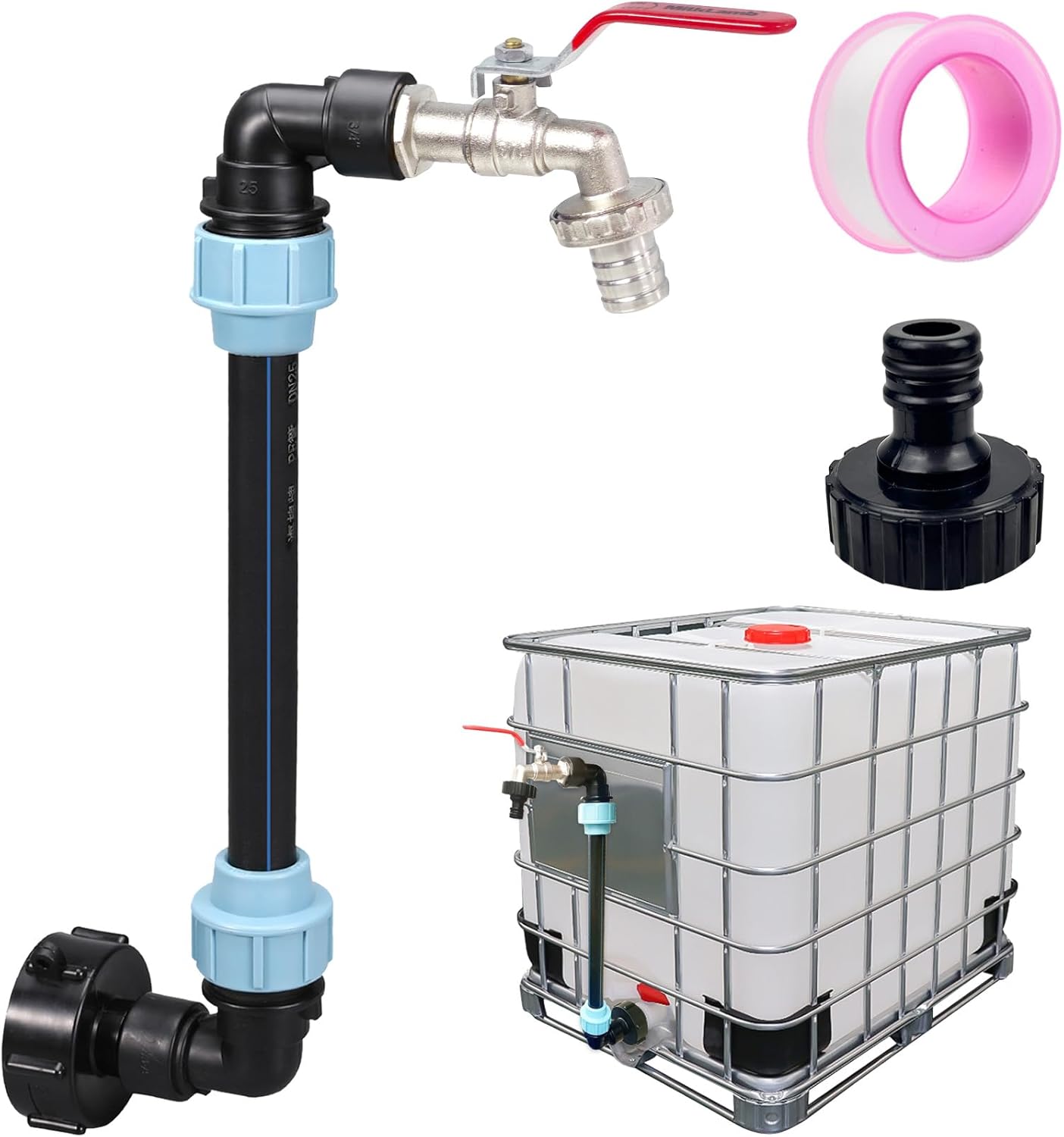 Robinet Cuve 1000L | Robinet IBC Col De Cygne De Cuve | Raccord En Col