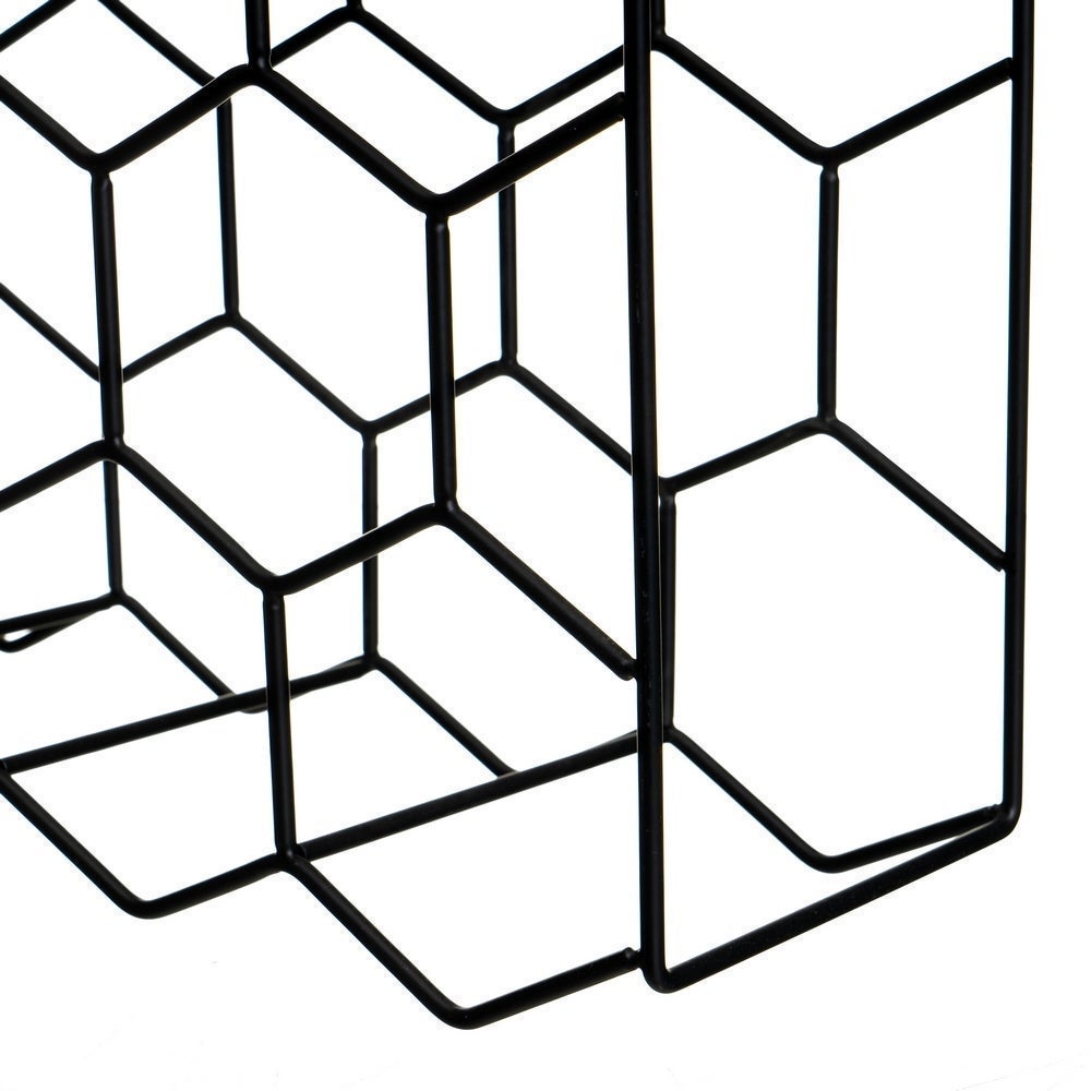 Botellero de vino para 14 botellas en metal negro de 43x30 cm CasaSelección - 7
