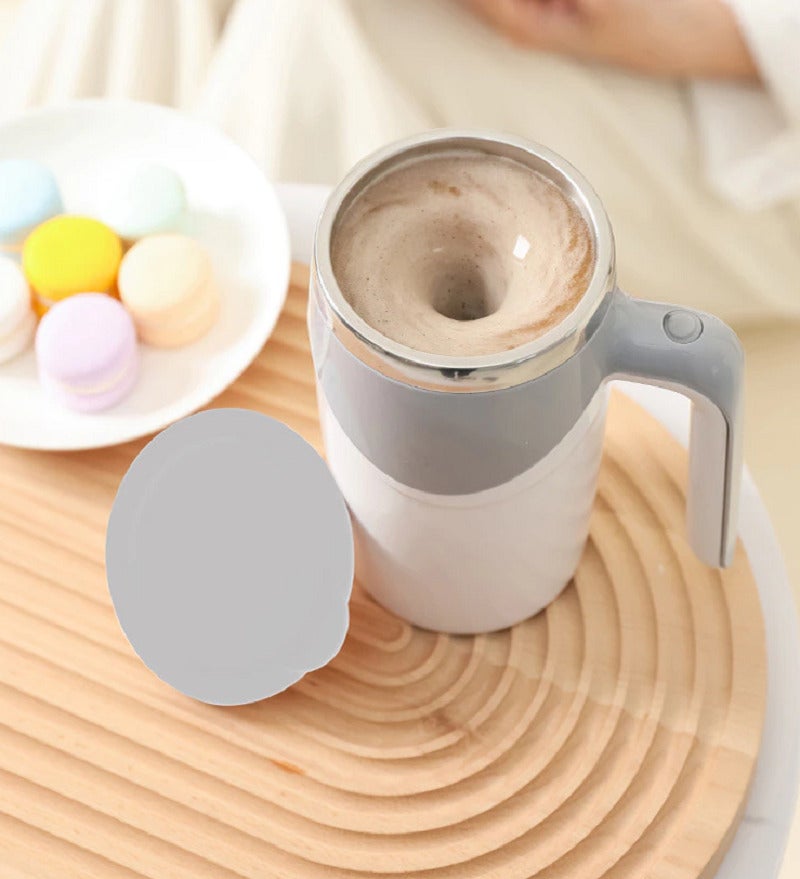 Tazza da caffè magnetica automatica, rotante per casa, ufficio, viaggi, divertente tazza elettrica in acciaio inox, adatta per caffè, latte, cacao e altre bevande