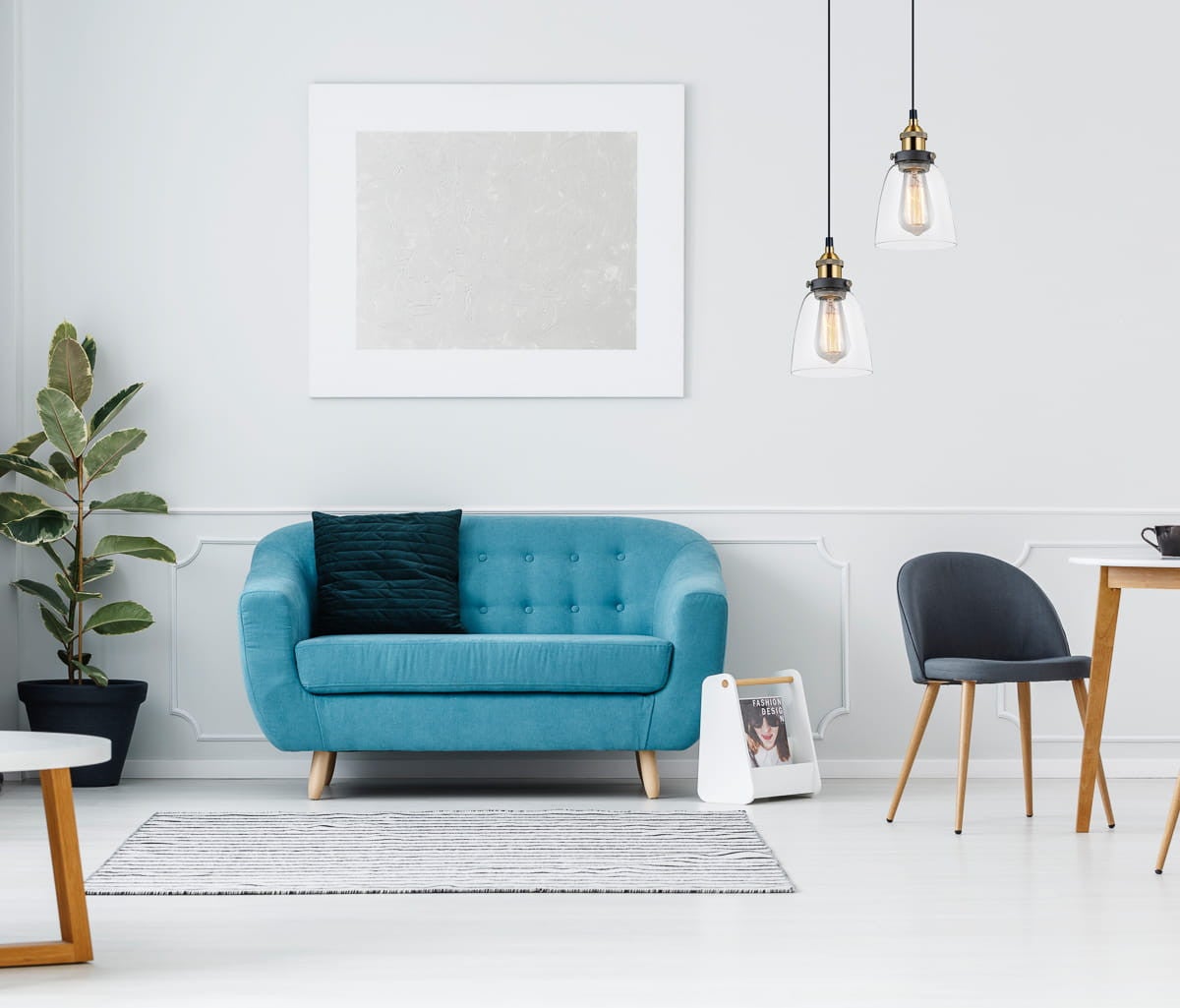 Suspension industrielle et rétro Francis Noir, doré - 3