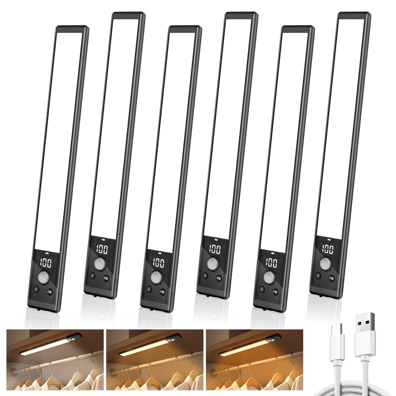Lot De 6 Lampes LED à Piles Avec Télécommande, éclairage Doux Sans Fil