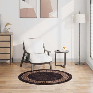 Tappeto Rotondo Gotico Con Pentagramma Nero – Antiscivolo, Morbido, 92 Cm – Per Soggiorno, Camera, Bagno