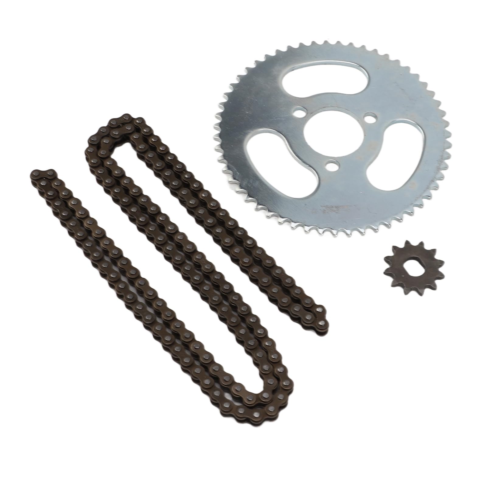 Kit Pignone Catena 25H Per Mini Moto ATV – Pignone 15T E Posteriore 80T, Acciaio
