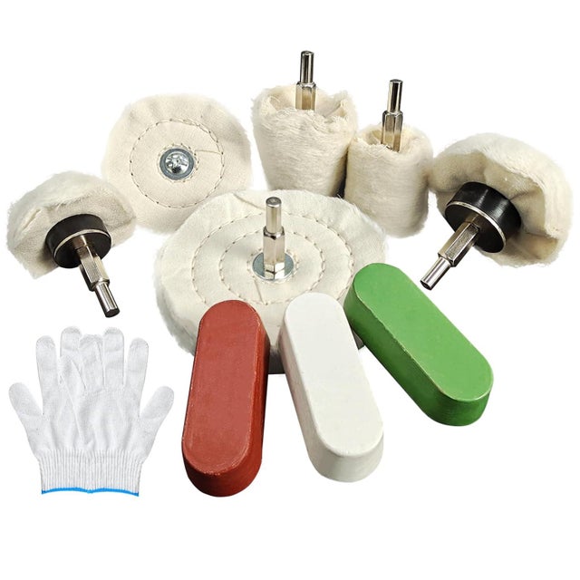 Lot 3 Tampons Polissage Coton + 1 Poignée 1/4″ – Uxcell 75mm Neuf