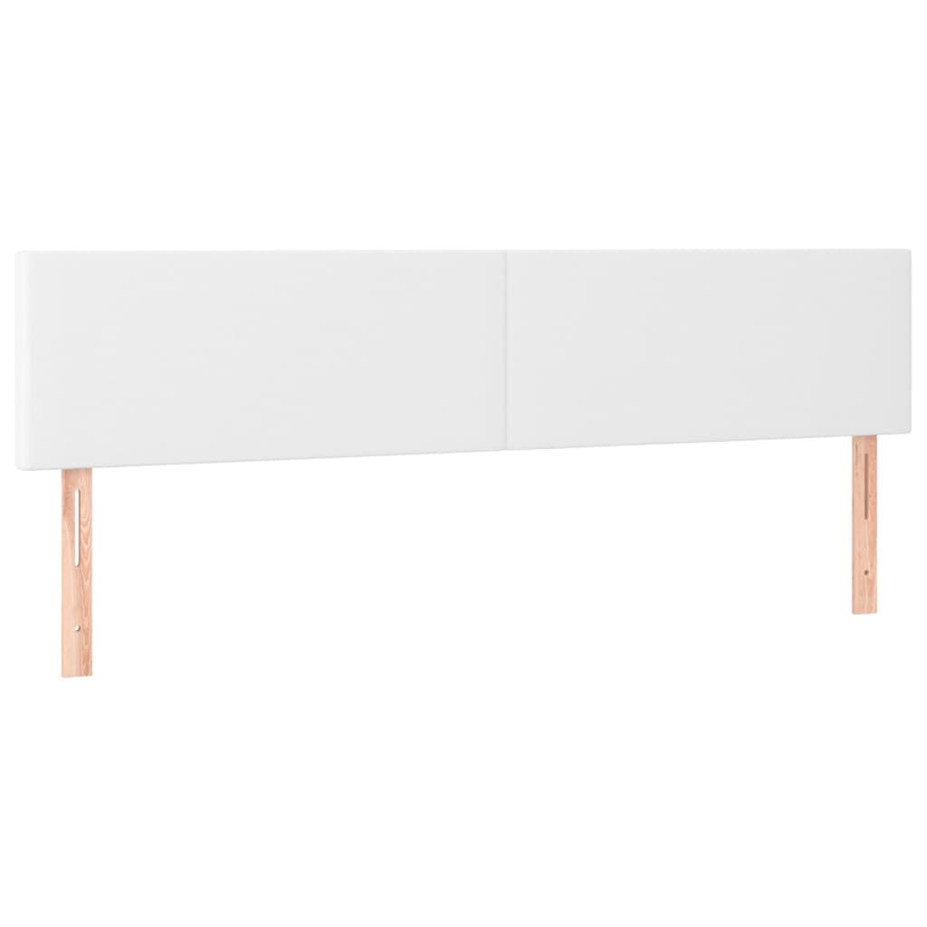 Cadre de lit sans matelas blanc 120 x 190 cm similicuir - 8