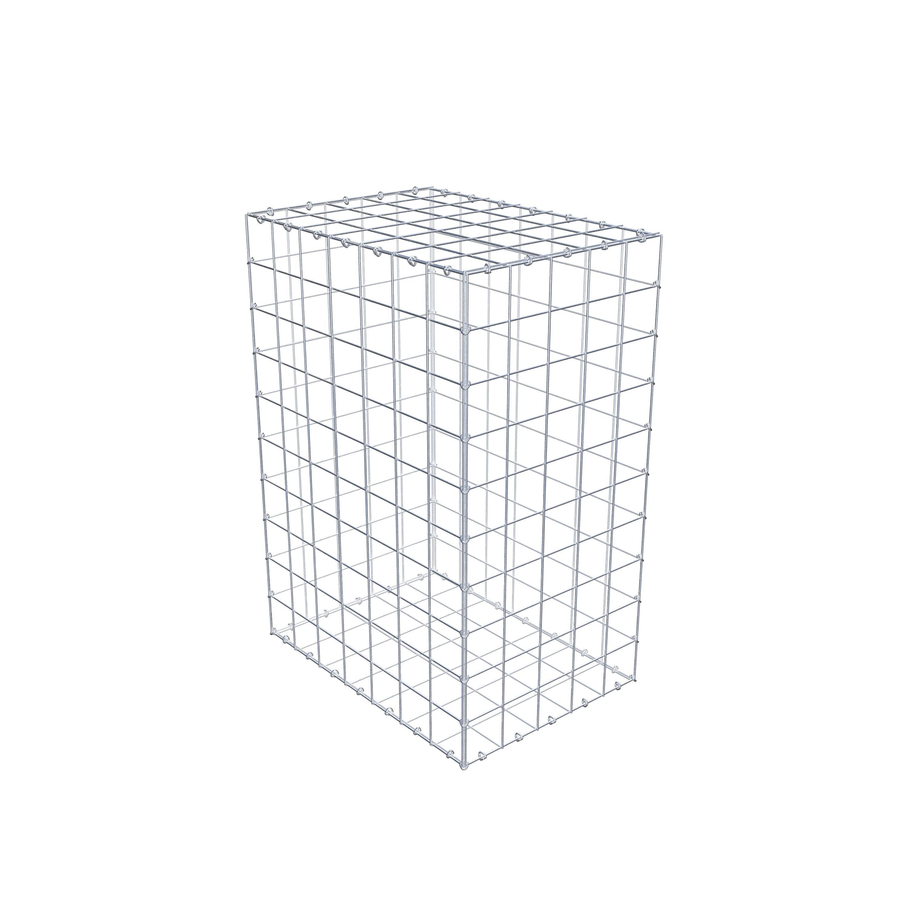Gavión de acero galvanizado 100x70x50cm (LxAxP), malla 10 x 10cm, Anillo en C, jaula metálica para muro o jardín - 6