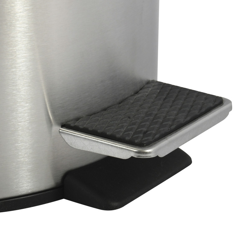 Lixeira com pedal de 12 litros em aço inoxidável MSV - 4