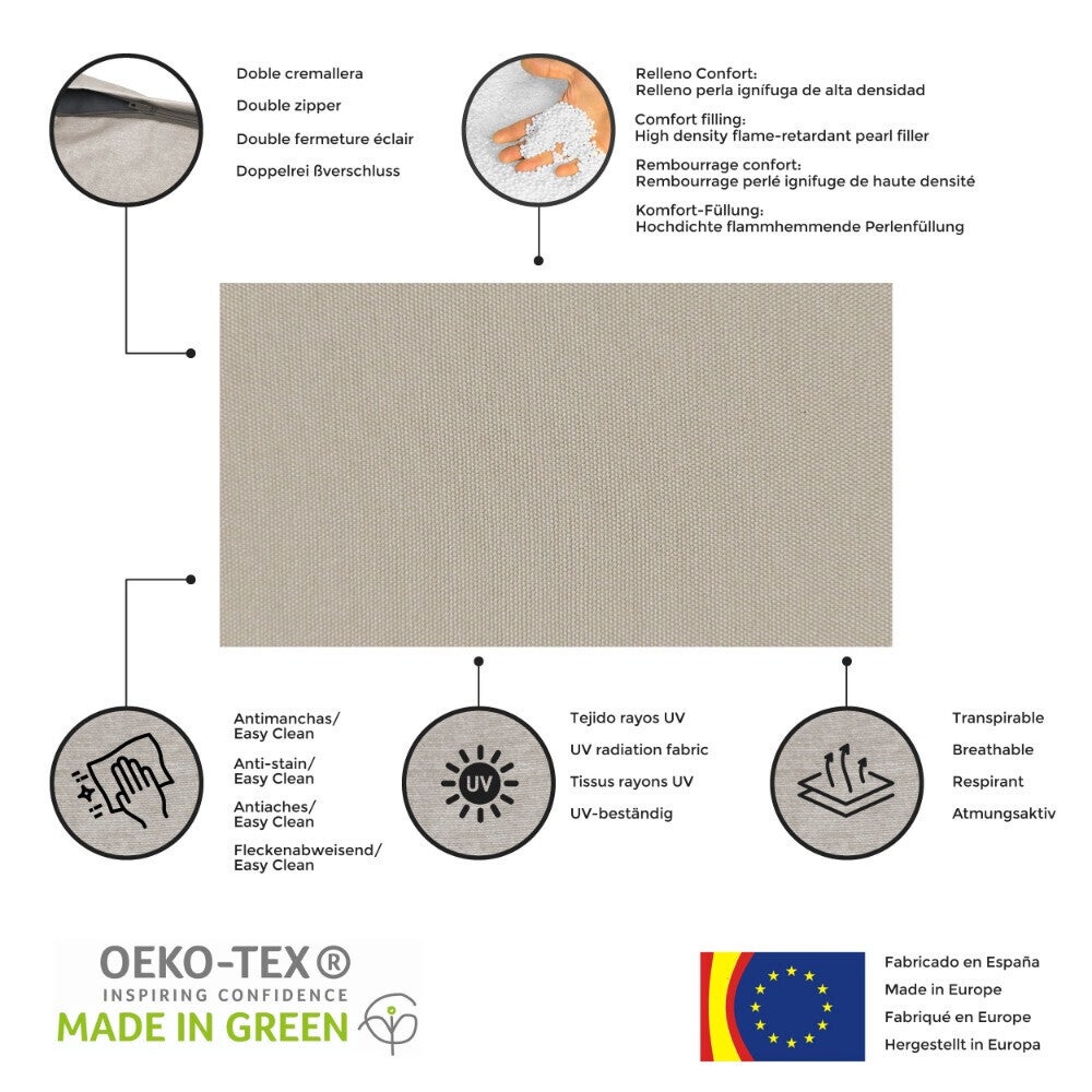 Pouf Pyramide Naylim Mate pour Extérieur Vert XL - 5
