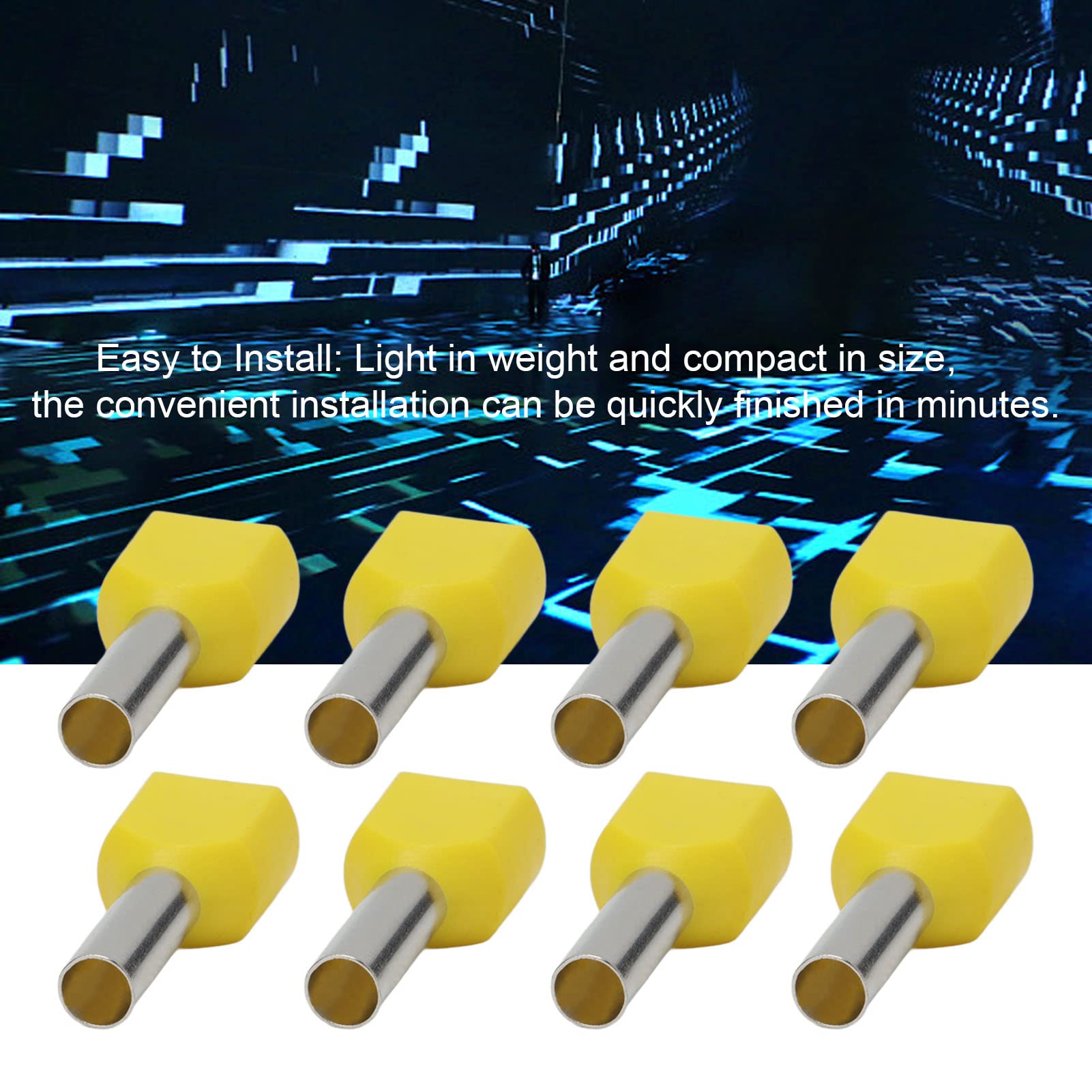 Kit di set di terminali per cavi di crimpatura isolati con ghiera da 100 pezzi per apparecchiature per macchine TE4012 - 9