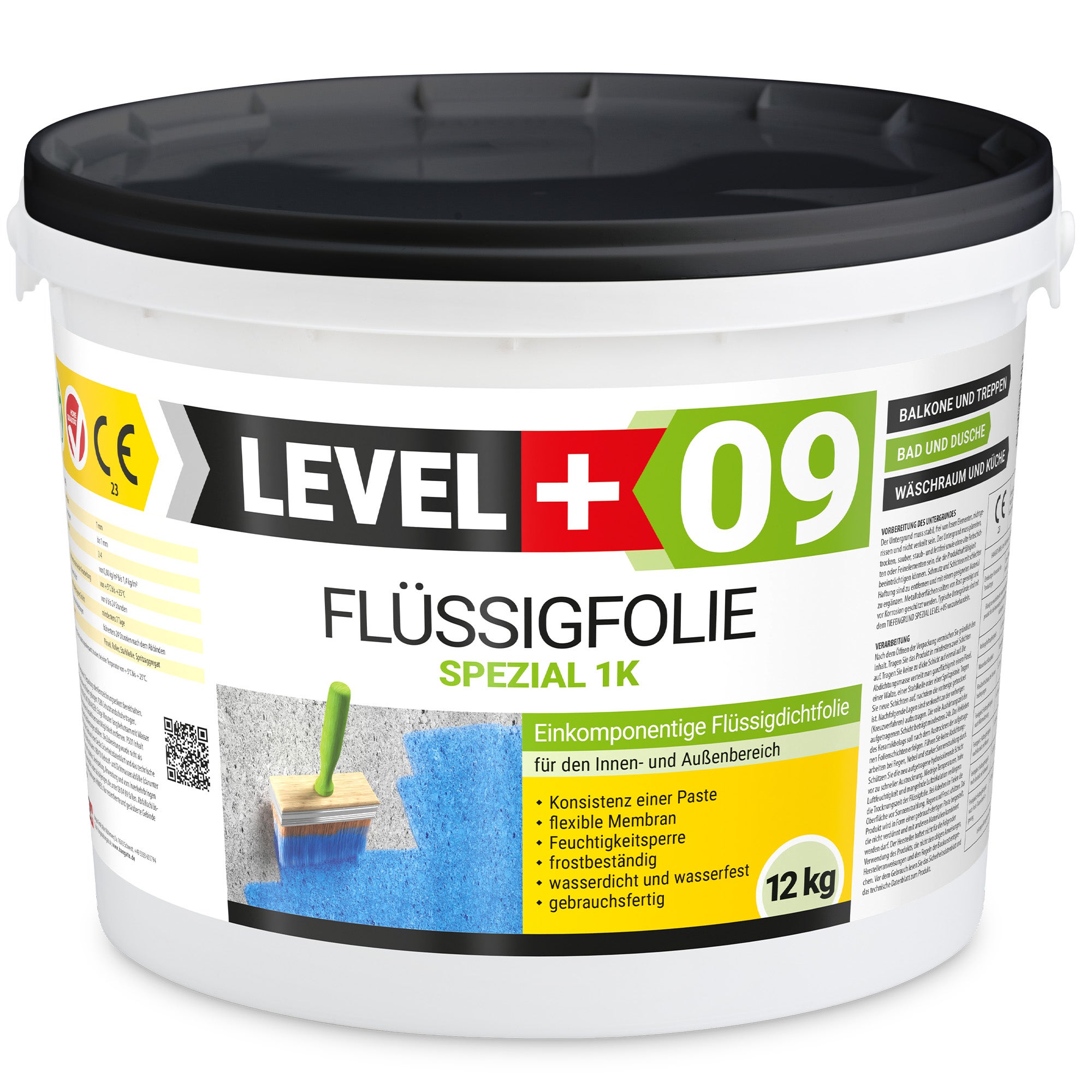 D'étanchéité Film liquide pour salle de bain Membrane d'étanchéité 1K Film d'étanchéité RM09 - 16KG - 2