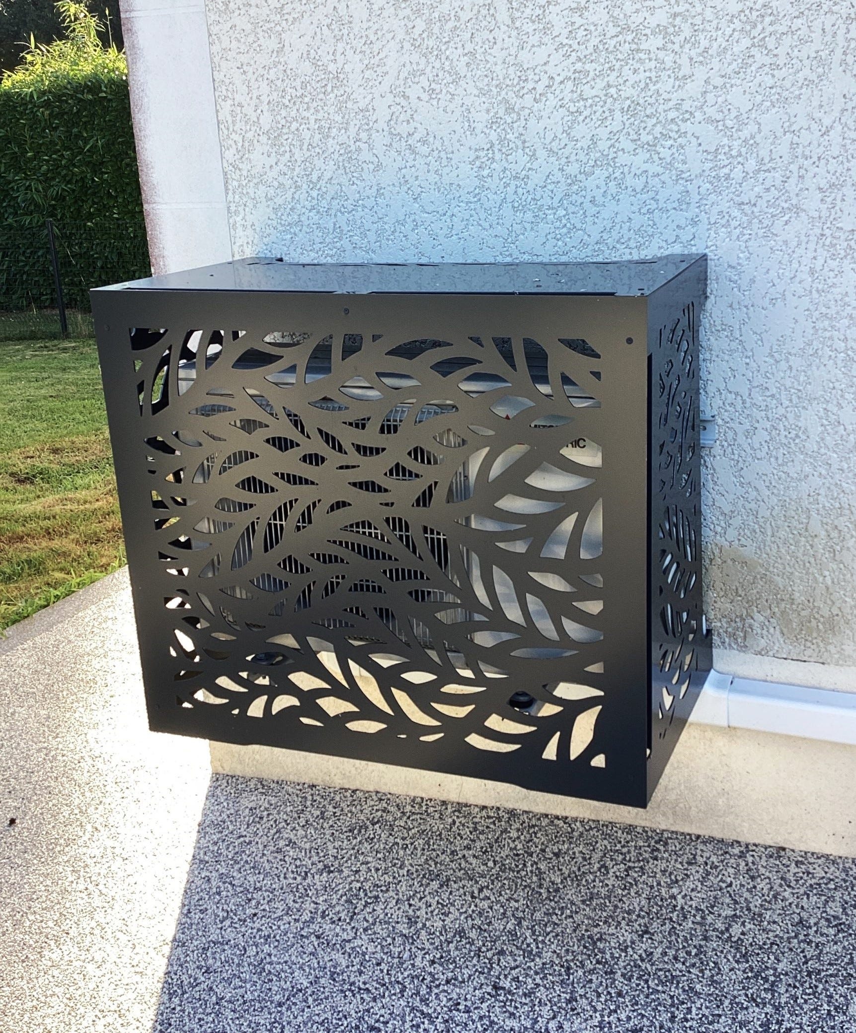 Cache clim AMAZONA - Gris Anthracite RAL 7016 - L102 x H79 x P55cm ...