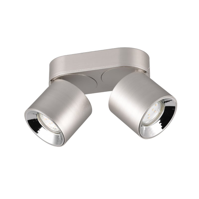 Reflektor sufitowy spot natynkowy Guayana listwa srebrno-odcienie srebra 2xGU10x10W wym: 12 x 18 x 8,7 cm metal Trio
