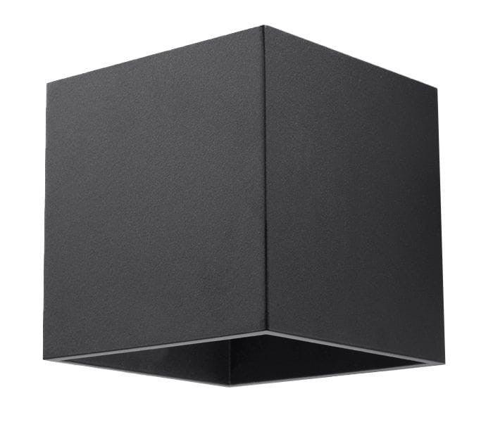 Kinkiet ścienny Quad czarny 1xG9x40W wym: 10 x 12 x 12 cm aluminium IP20 Sollux Lighting