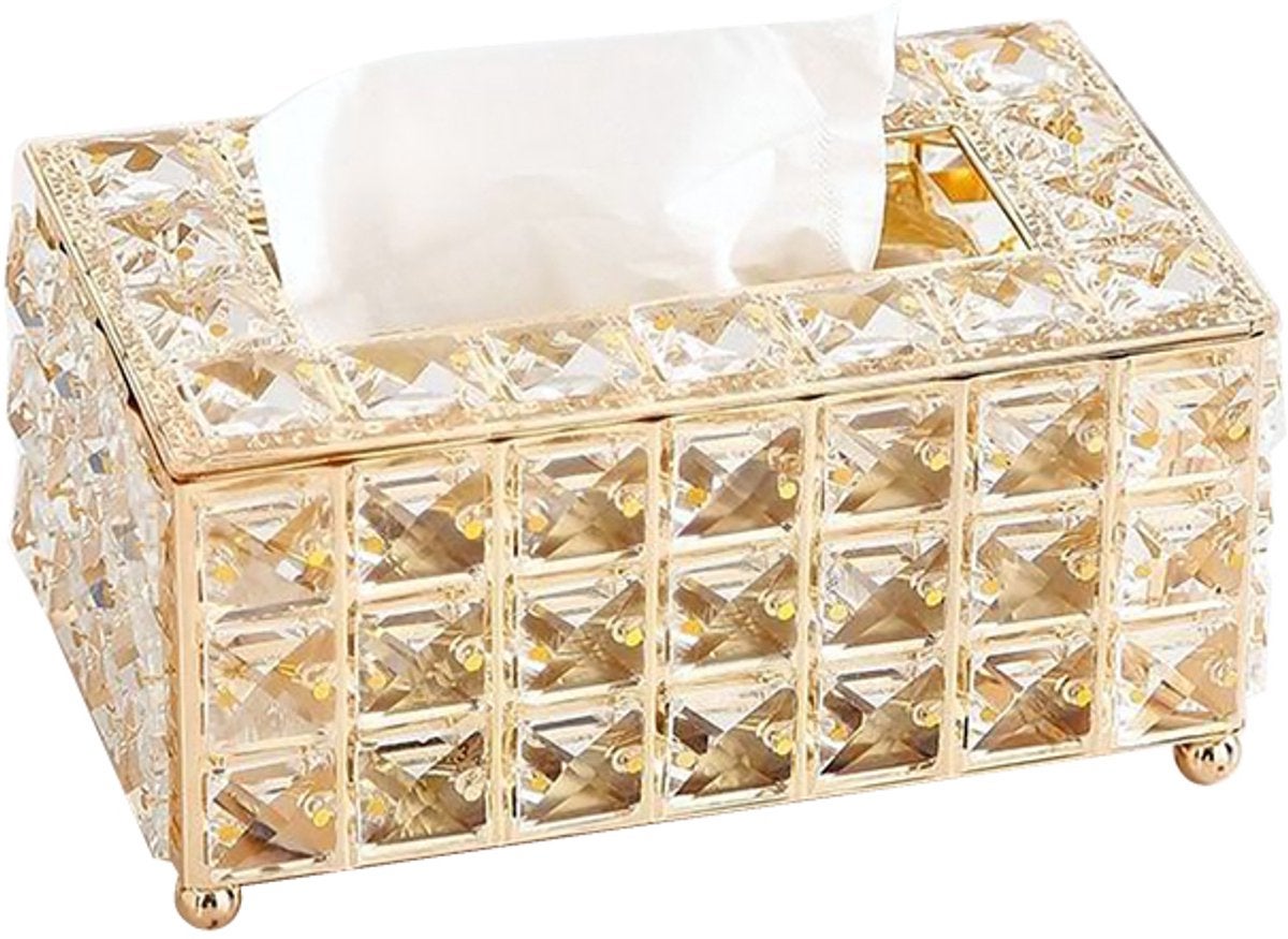 Generic Boîte à Mouchoirs Doré Rectangulaire, Boîte De Mouchoirs De Style De Luxe 64684177