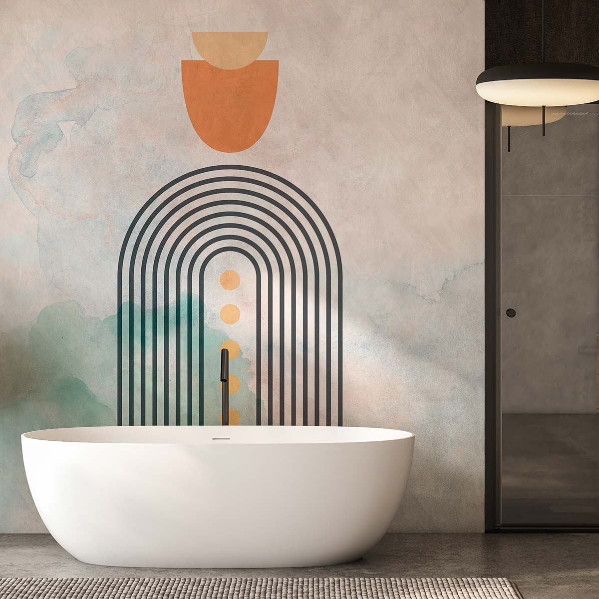 Papier peint arc en ciel aquarelle - 208x270cm | Leroy Merlin