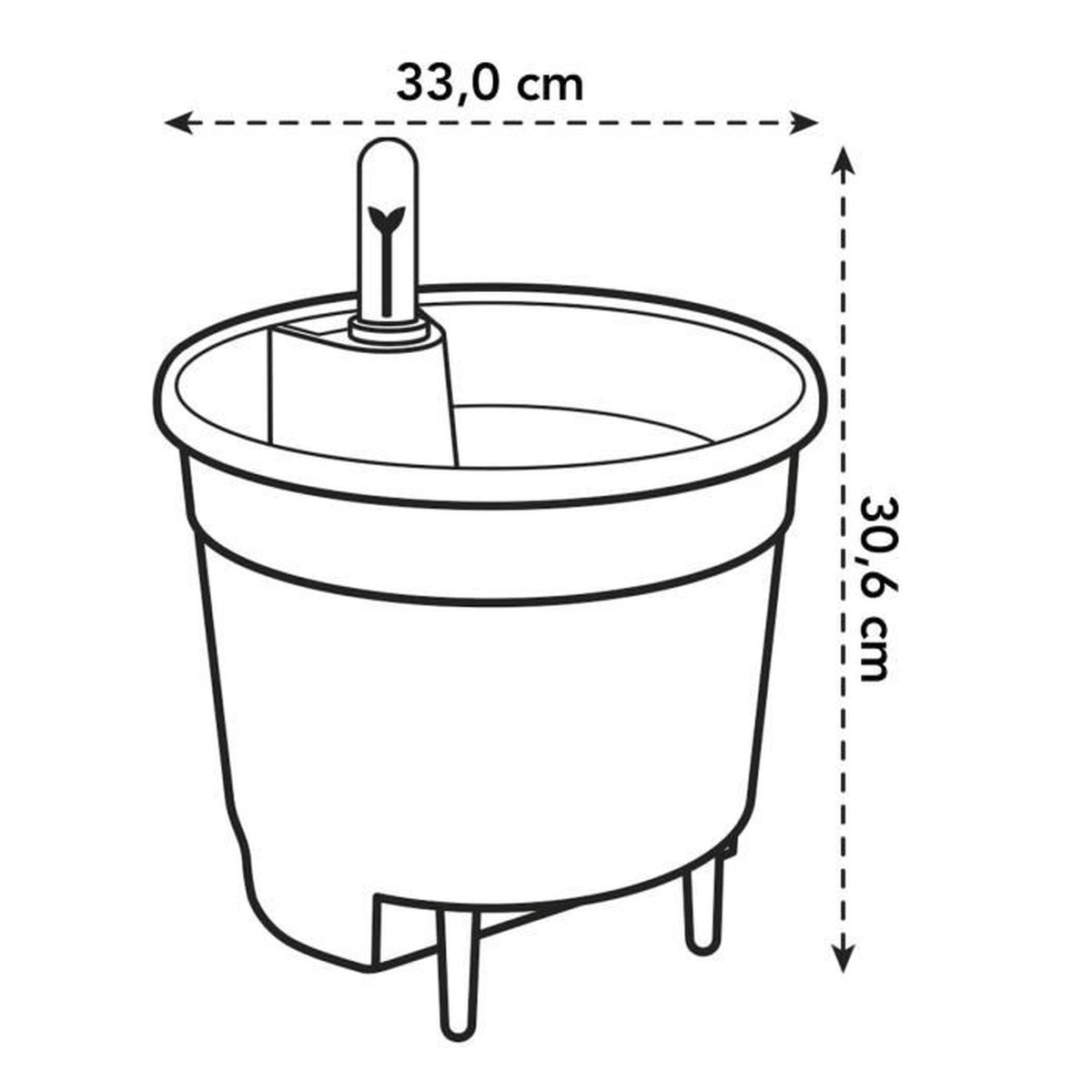 Pot Elho Ø 33 cm Noir Plastique - 7