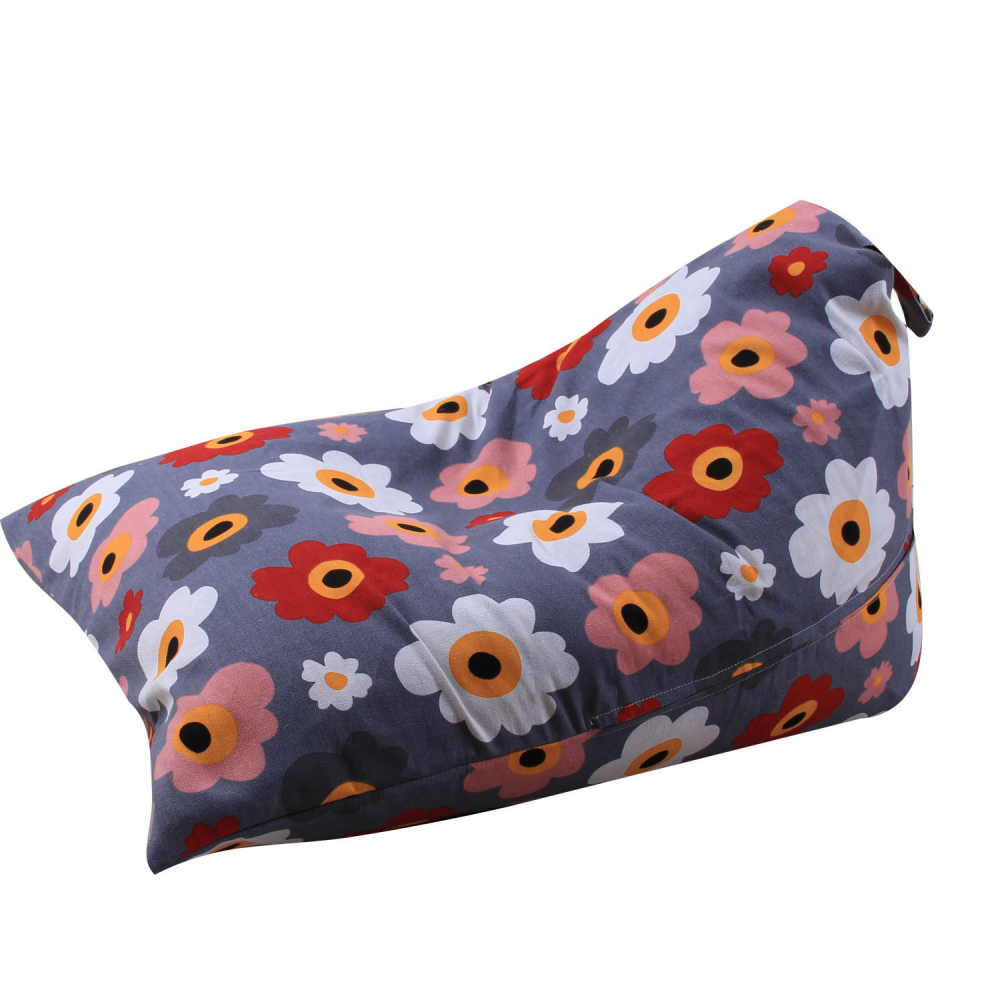 Torba do przechowywania pluszowych zabawek (motyw kwiatowy) z uchwytem i wysokiej jakości płóciennym siedziskiem dla dzieci i dorosłych