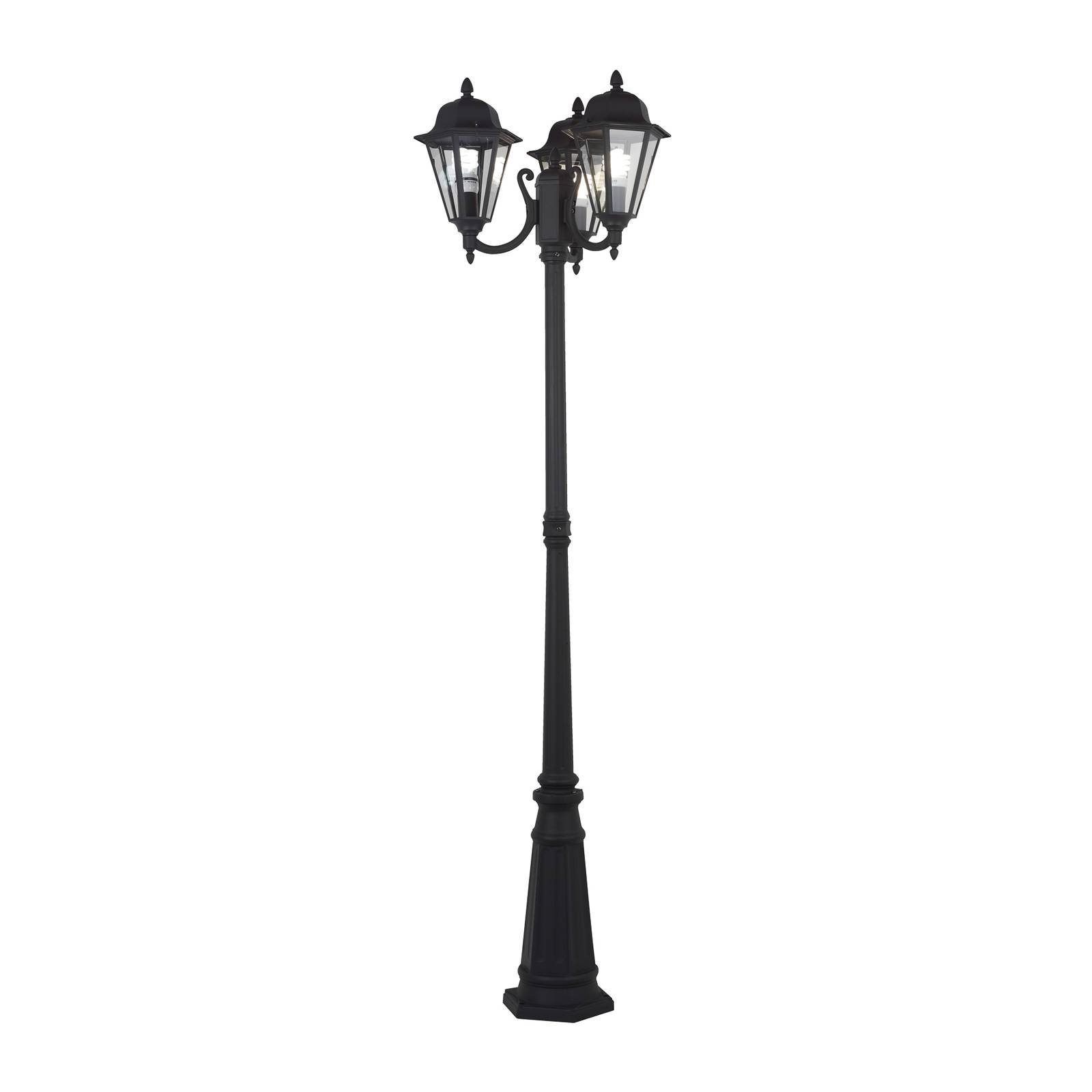Lindby  Lámpara De Exterior Edana, 212 Cm, 3 Luces, Antracita, E27, Ip44, Candelabro, Lámpara Para Exterior Oscuras/Negro , Leroy Merlin