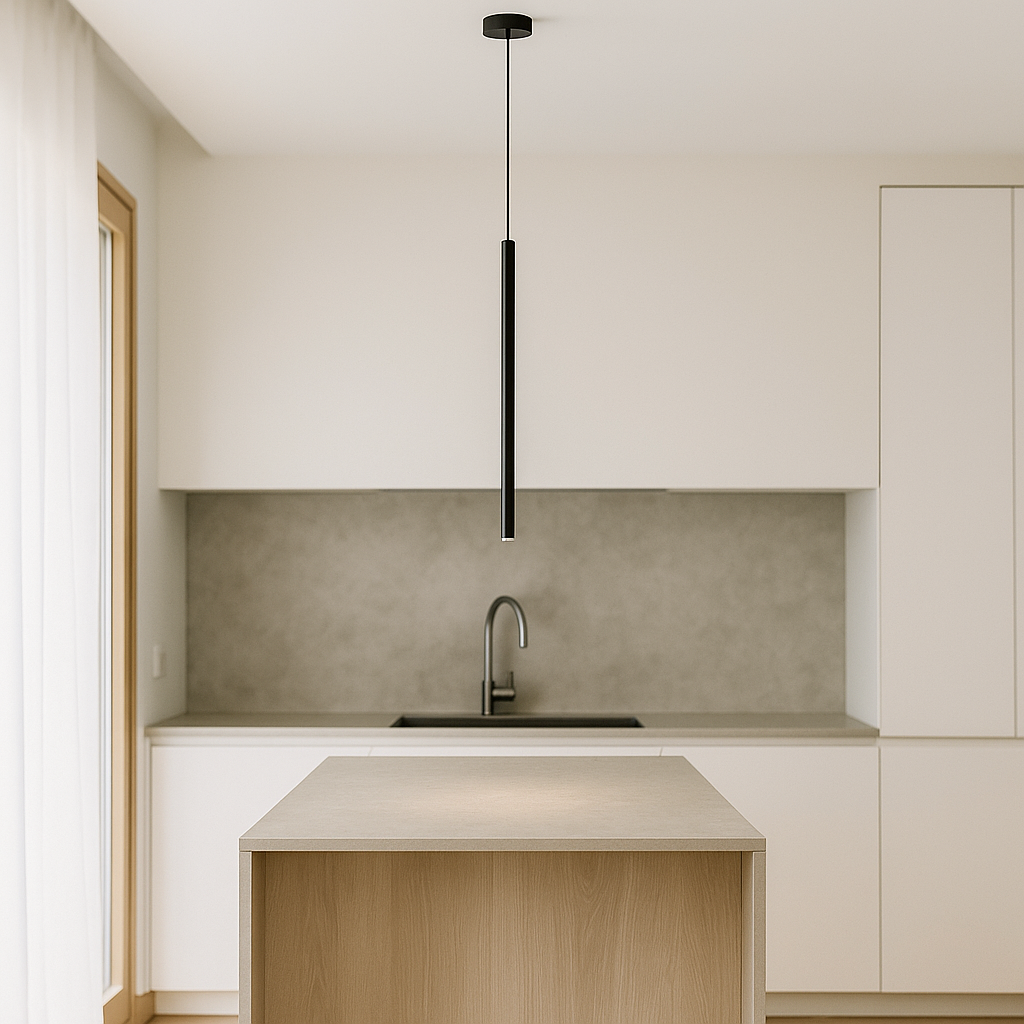 Lampa wisząca punktowa Piero LED G9 152 cm IP20 tuba sufitowa oprawa czarna MasterLED - 2