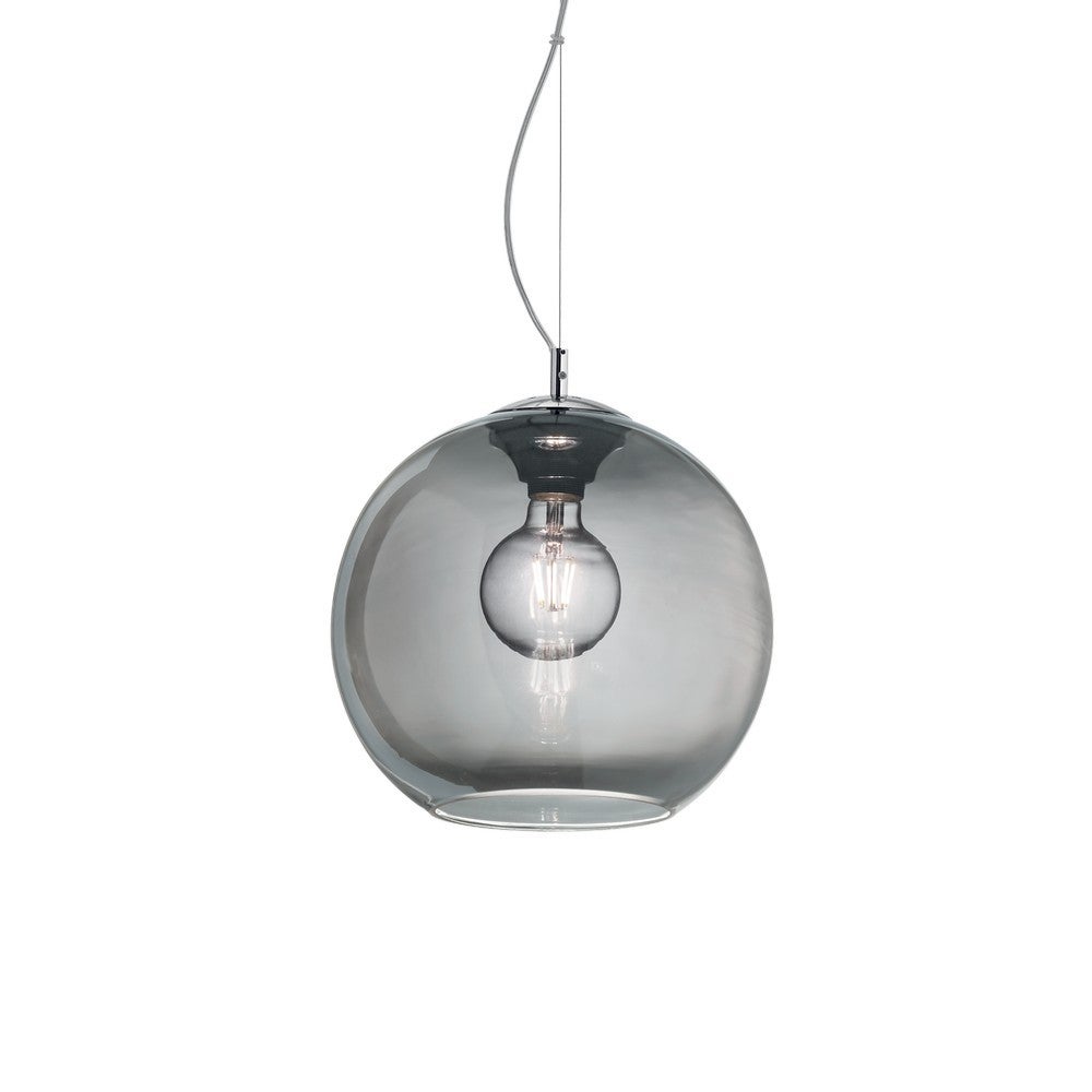 Ideal Lux  Suspension Nemo Métal Fumé 1 Ampoule 24Cm , Leroy Merlin