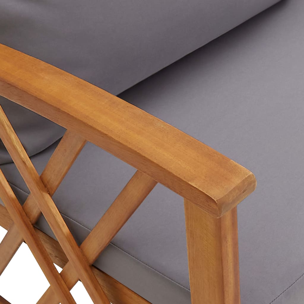 Maison Exclusive - Salon de jardin 3 pcs avec coussins Bois d'acacia massif - 7