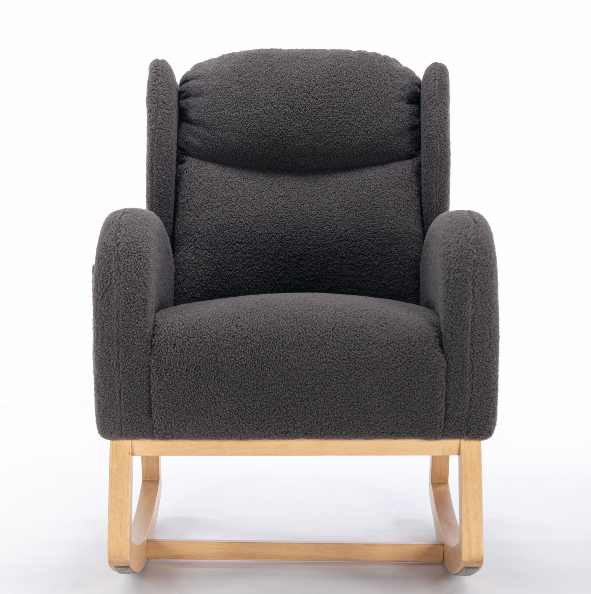 Fauteuil à bascule à oreilles avec poche latérale et siège rembourré en ...