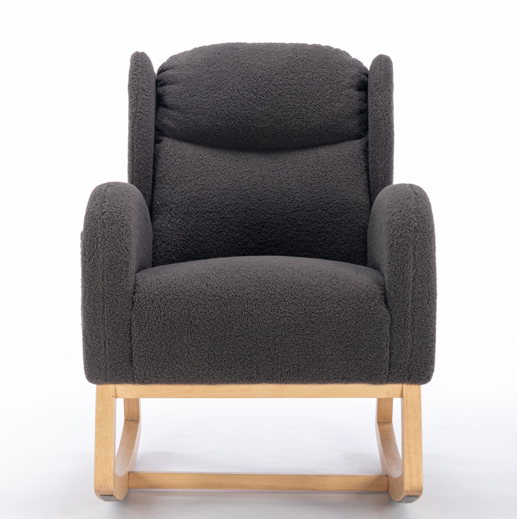 Bascule Fauteuil à bascule à oreilles avec poche latérale et siège rembourré en ...