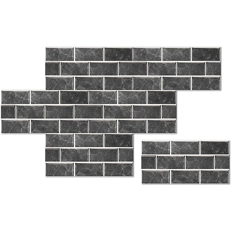 Panel Adhesivo Estilo Antiguo Piedra Negro - Lote de 6 Láminas ...