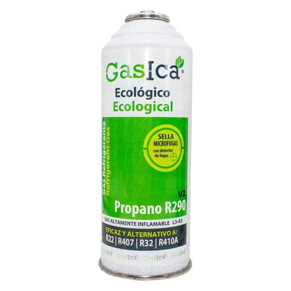 Pack 4 Botellas Gas refrigerante orgánico GASICA V2 sustituto R22/R407/R290 y R410A 226gr + Llave de servicio - 2