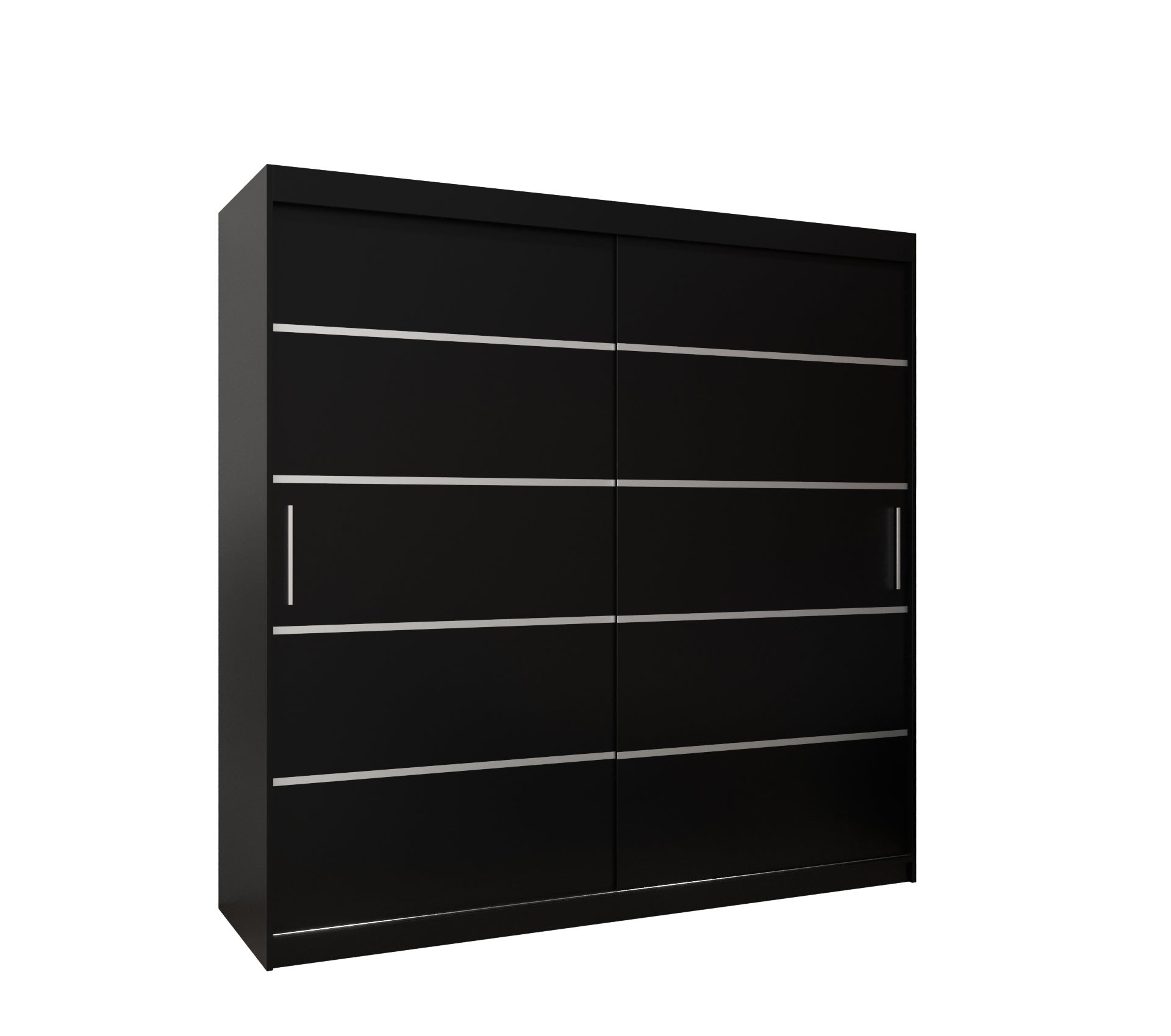 Szafa przesuwna garderoba Verona 1 200 x 62 x 200 cm Czarny + Czarny - Abiks Meble