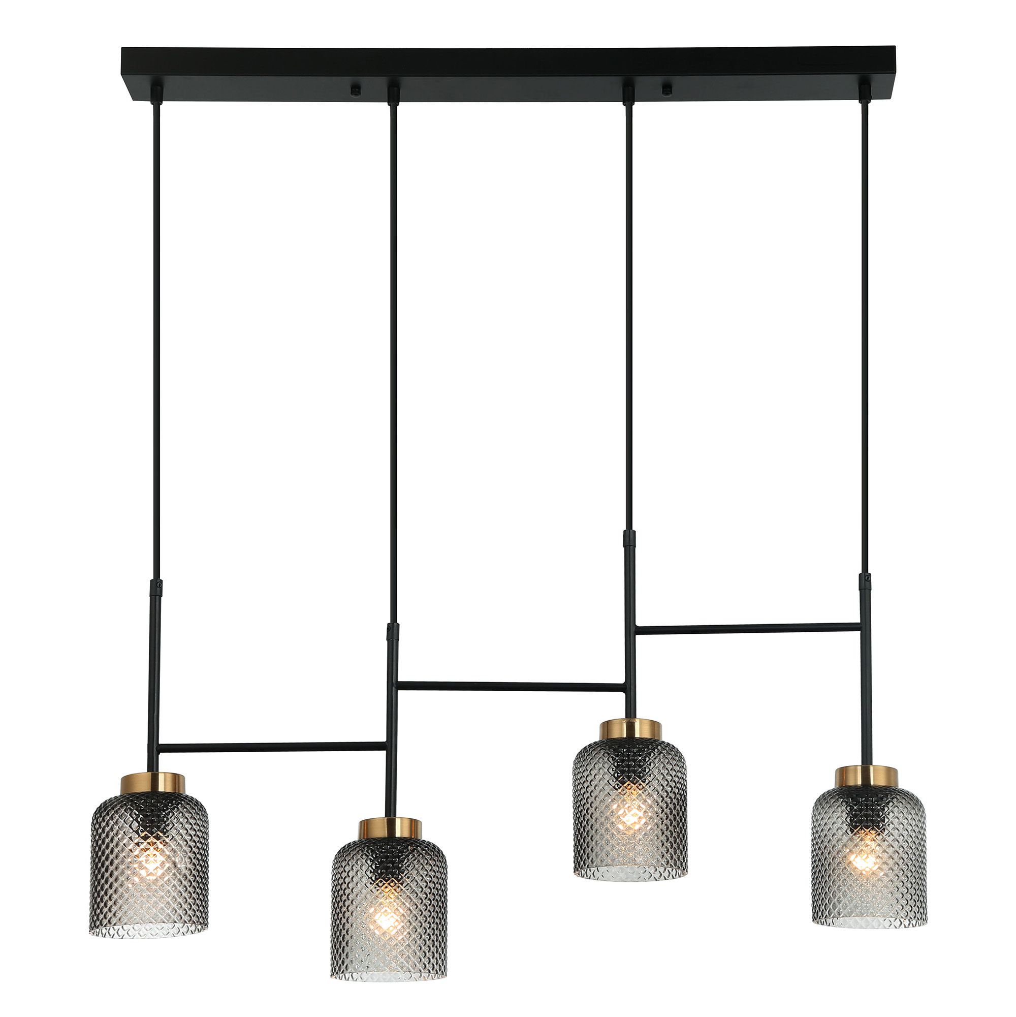 Lampa Sufitowa Wisząca Toolight App1266-4Cp Czarny