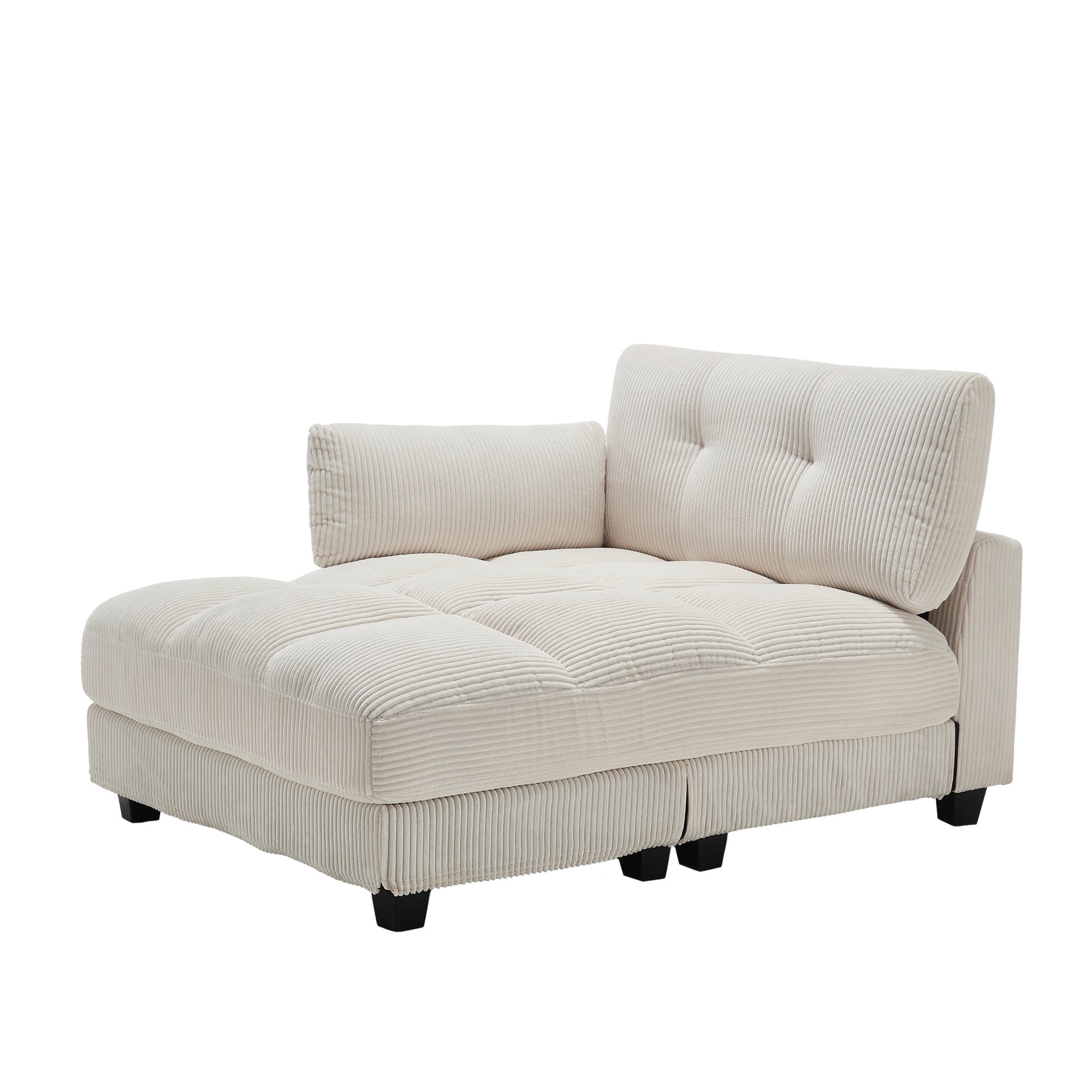 Fauteuil Relax , Fauteuil Relax Beige Rembourré avec Porte,Gobelets et Ports USB , Tissu Kordsamt - 8