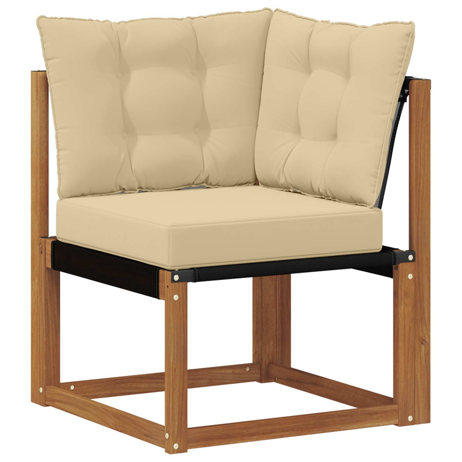 Ensemble de canapés d'extérieur, 9 pièces, naturel et beige, pour la terrasse - 4