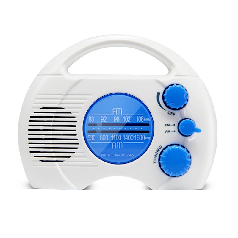 SY-910 Wodoodporne radio prysznicowe AM FM z 4 poziomami, kompaktowe z wbudowanym głośnikiem, bezprzewodowy gadżet relaksacyjny (niebieski)