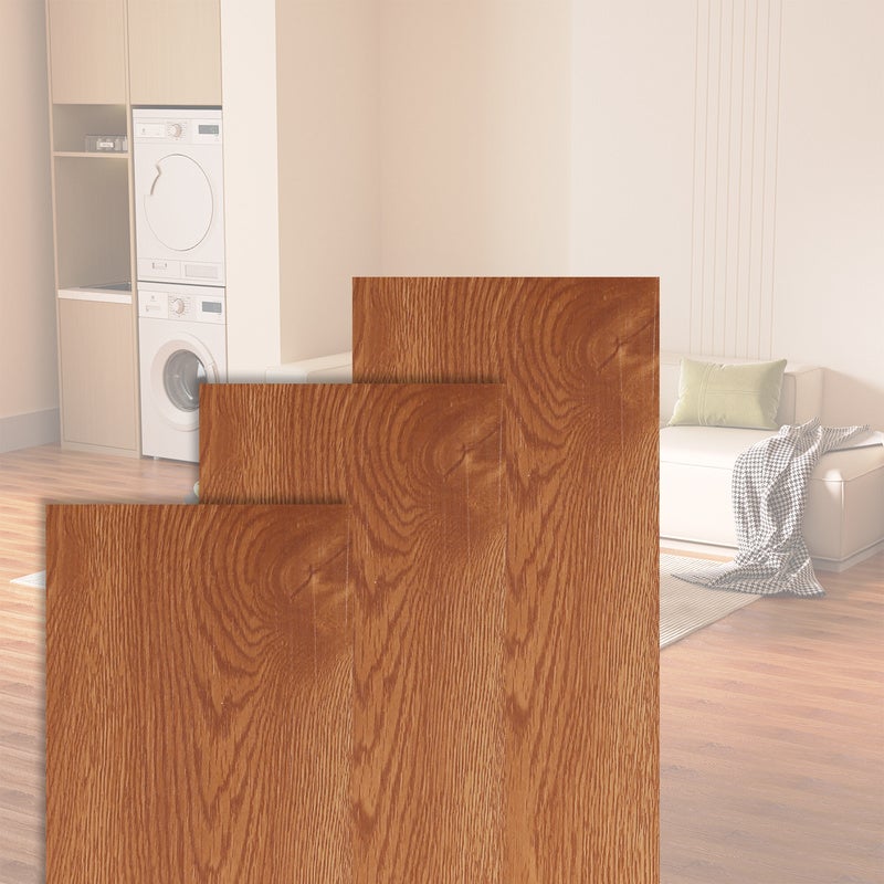Parquet adhesivo vinilo pvc 70 piezas 9,75 m² efecto madera beige dorado