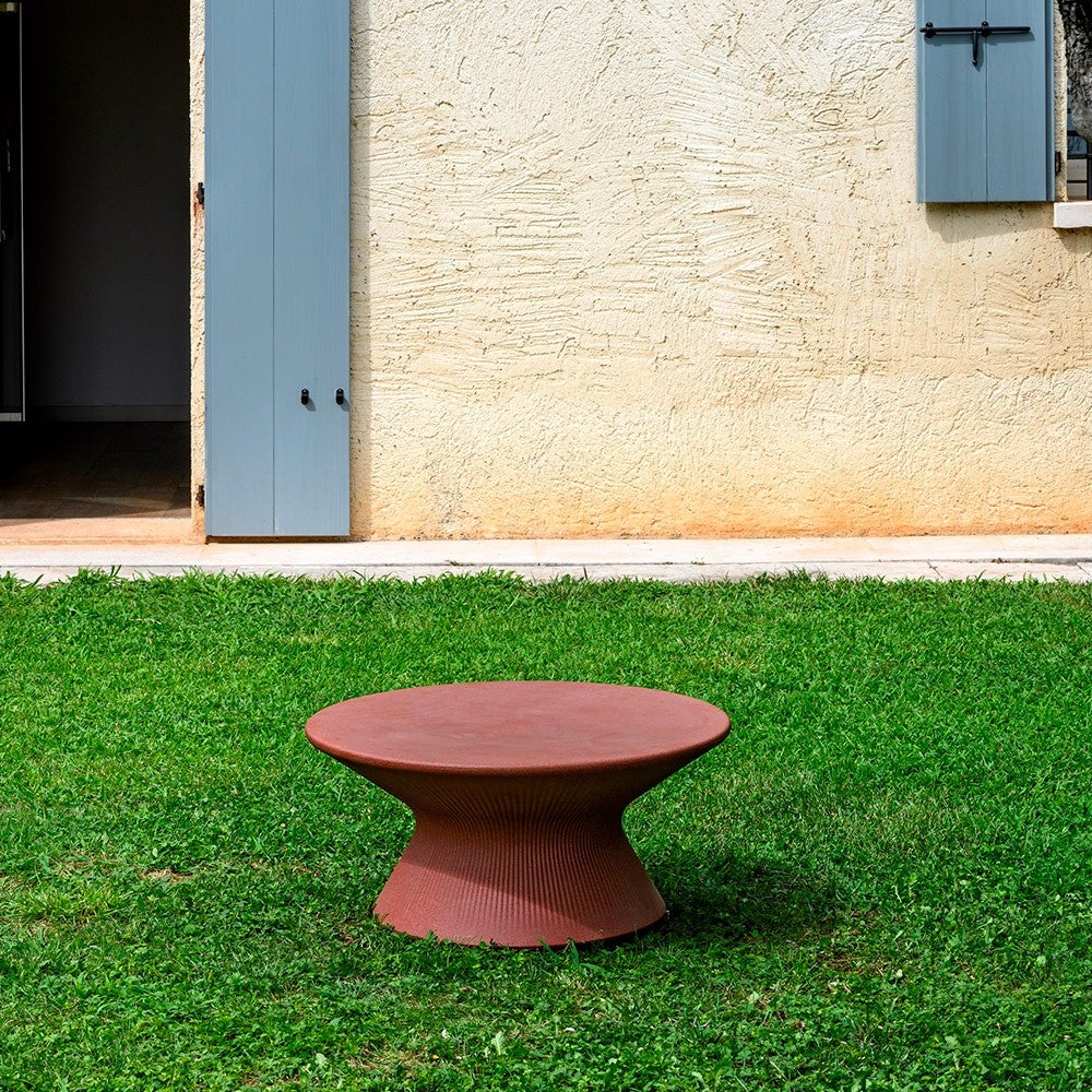 Table basse ronde design moderne terrasse jardin Fade T1-C - Bordeaux ...