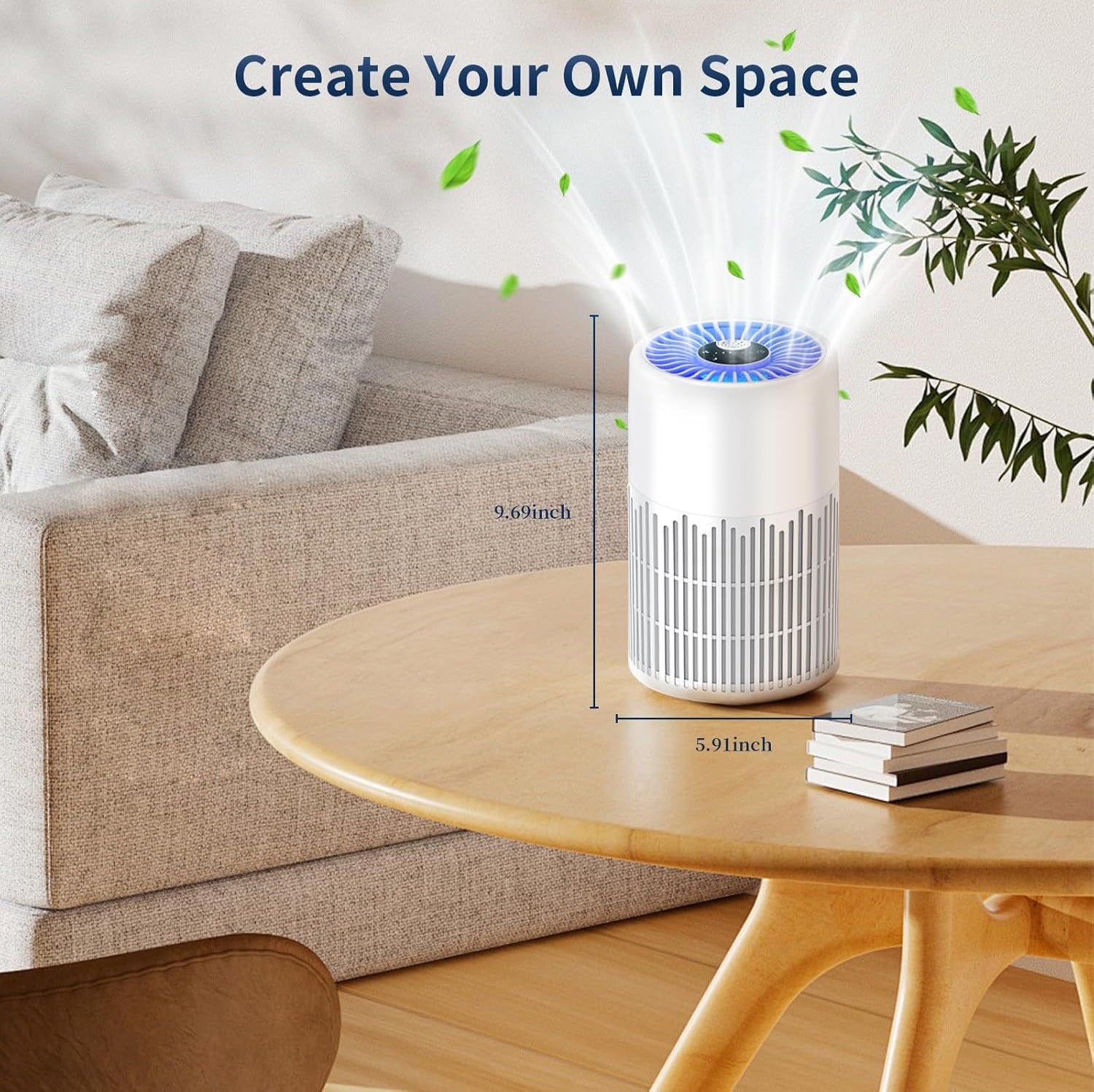 Purificatore d'aria per chi soffre di allergie con telecomando, filtro dell'aria con aromaterapia, per casa, camera da letto e ufficio. - 7