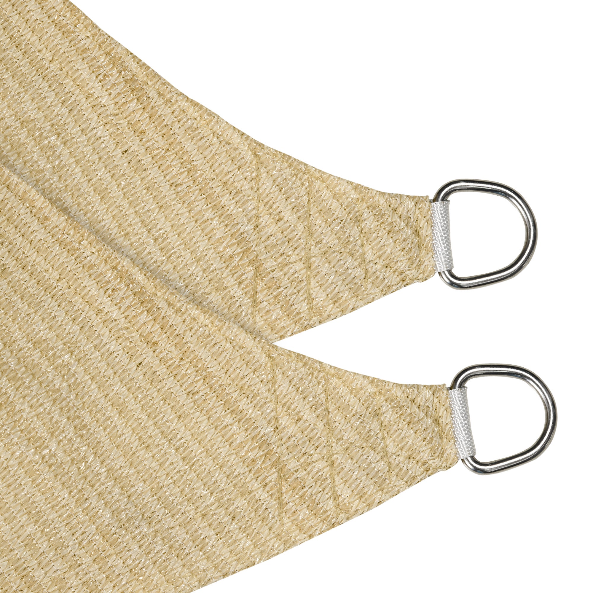 Voile d'ombrage rectangulaire grande taille 4 x 3 m polyéthylène beige - 9