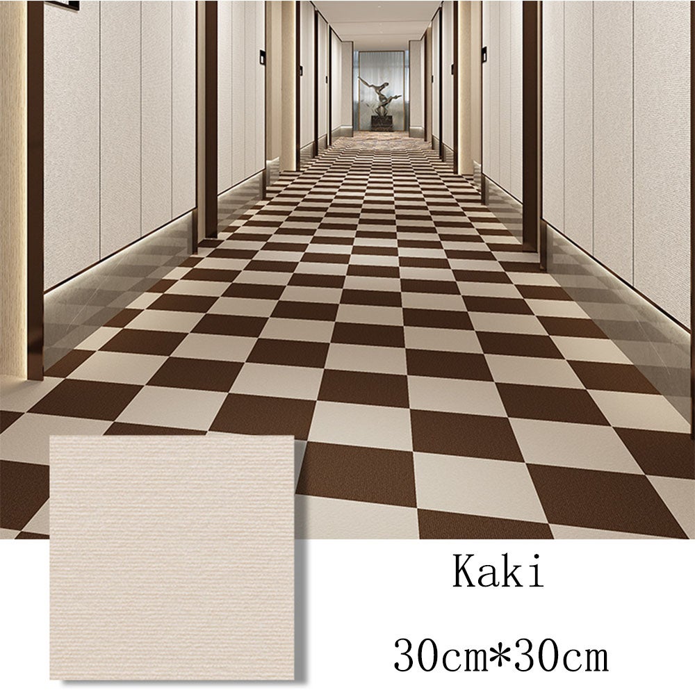 Pakiet 10 antypoślizgowych płytek dywanowych do użytku domowego i komercyjnego, łatwych w montażu (Khaki)