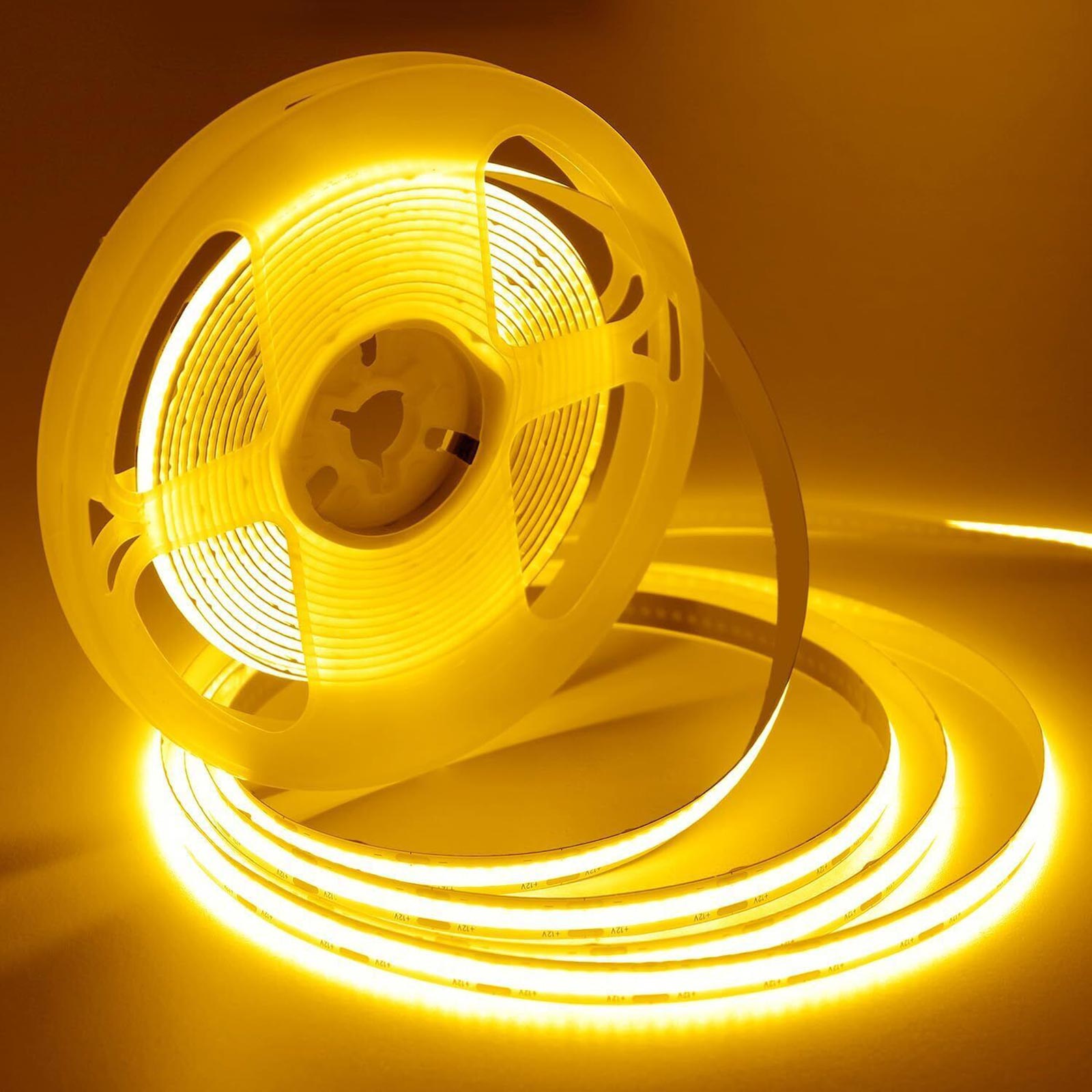 Tira Lineal COB Flex 1600 LEDs Regulables 24 Voltios Hoja de luz continua 50W 5 metros 5100 Lumen Luz Cálida 3000K - 2