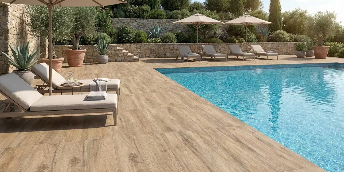 Dalle extérieur sur plots effet bois Sequoia 2.0 elm R11 30x120 cm - Réflex Boutique - 3