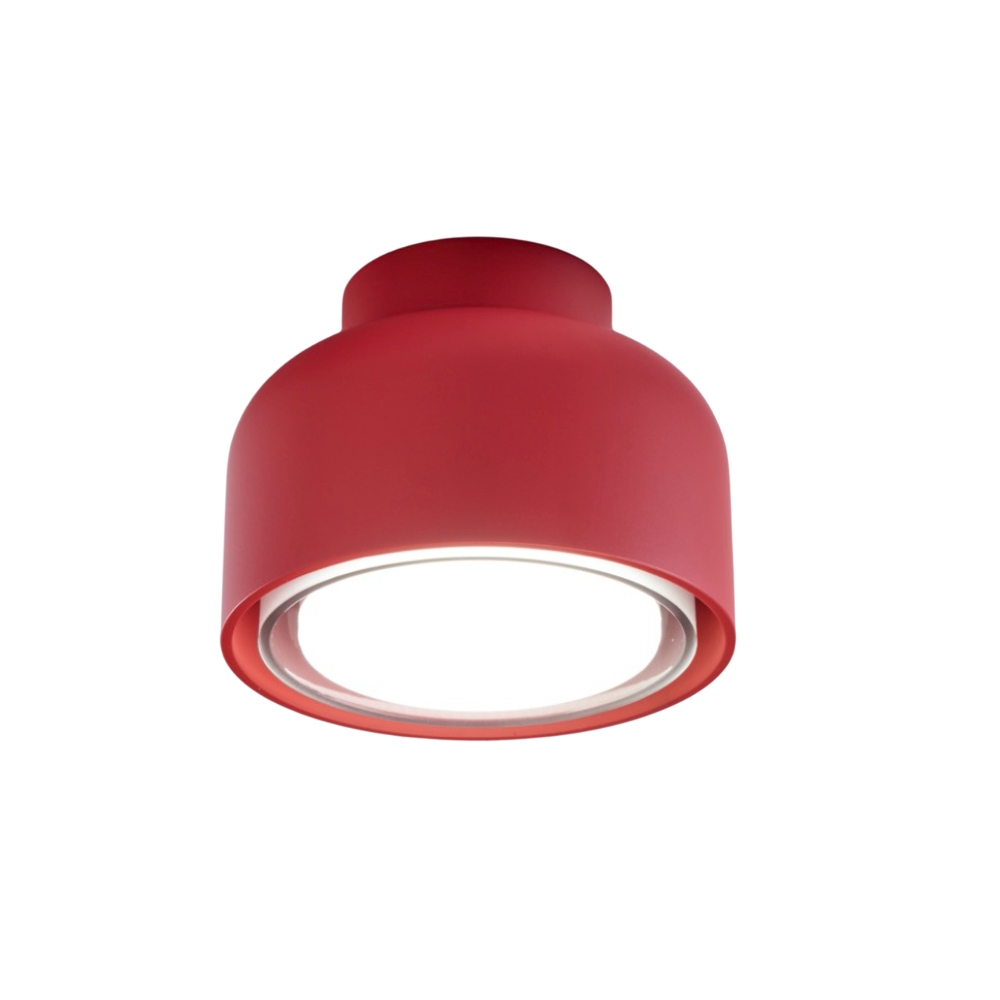 Nowoczesna lampa sufitowa BOTTONE w kolorze magenta aluminium 1xGX53