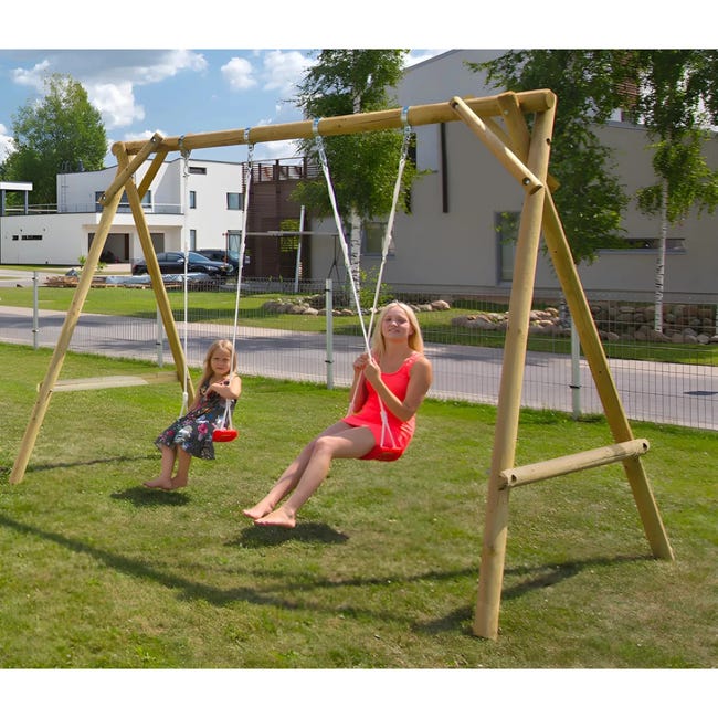 Altalena in Legno per Bambini Posti Gioco da Giardino Leroy Merlin