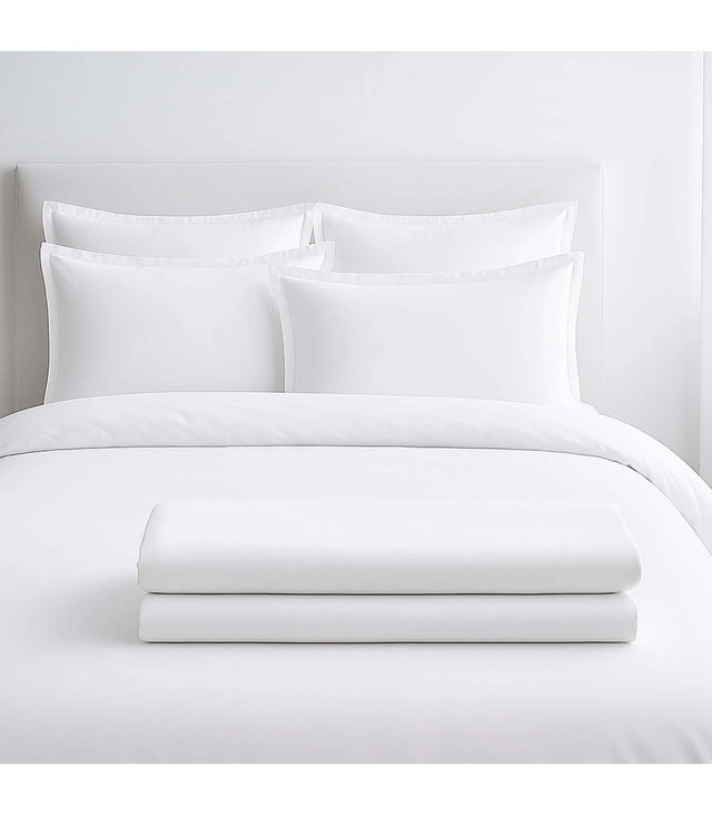 Lot de 5 Parures de Lit + 3 Housses de Couette Coton-Poly 23 Pièces 160 x 190/200 Blancs