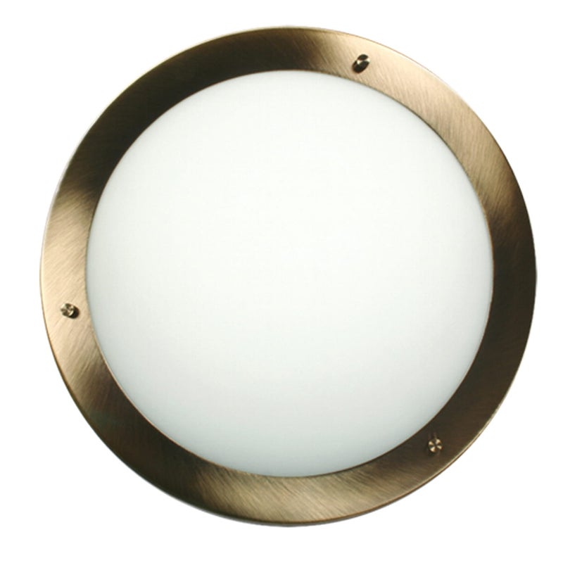 Plafon Aquila okrągły mosiądz-biały 1xG9x40W wym: 5 x 18 cm IP44 szkło Candellux