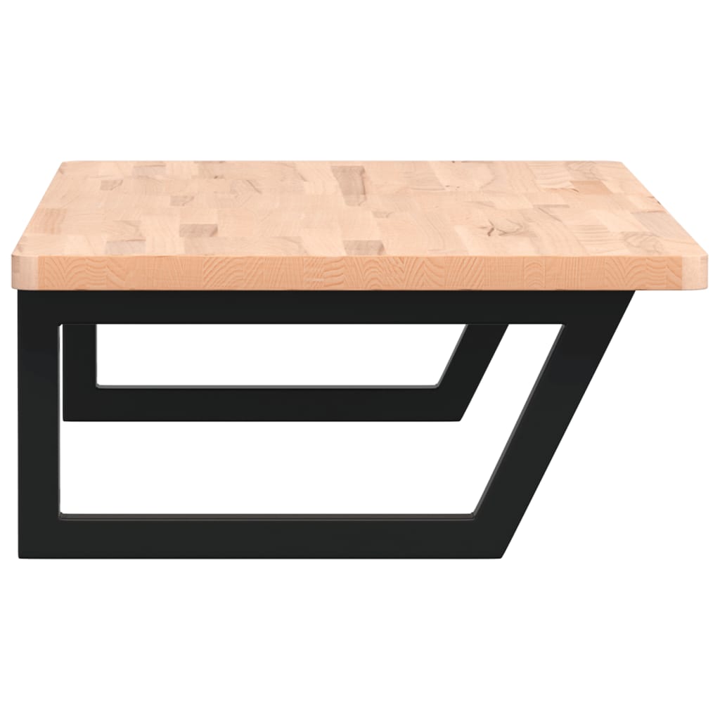 Maison Exclusive - Ripiano a Parete per Lavabo in Acciaio e Massello di Faggio - 5