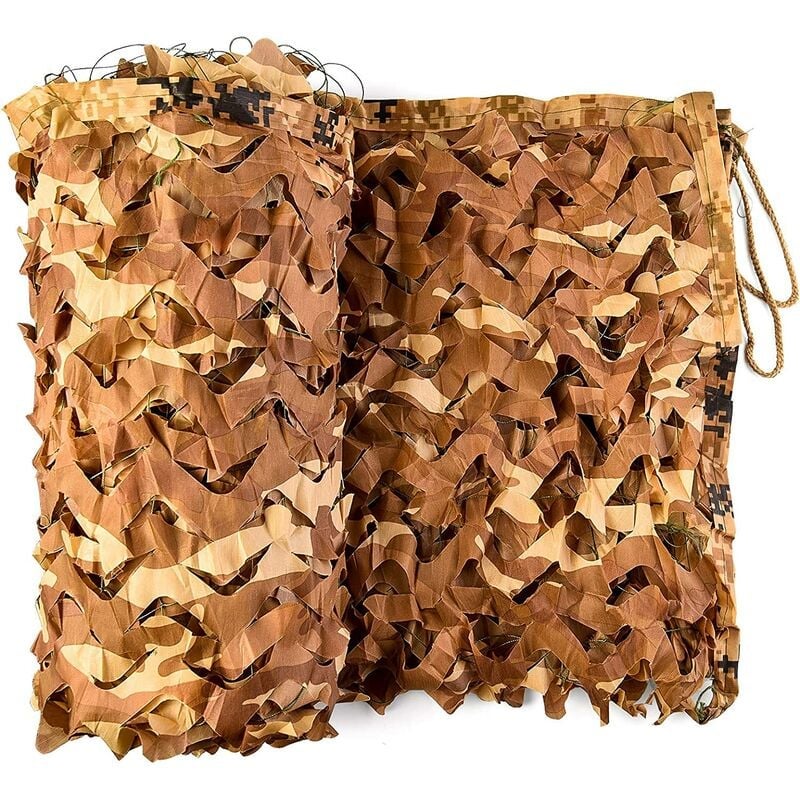 Żagiel przeciwsłoneczny prostokątny 4x5m z siatką maskującą, wzór kamuflażowy